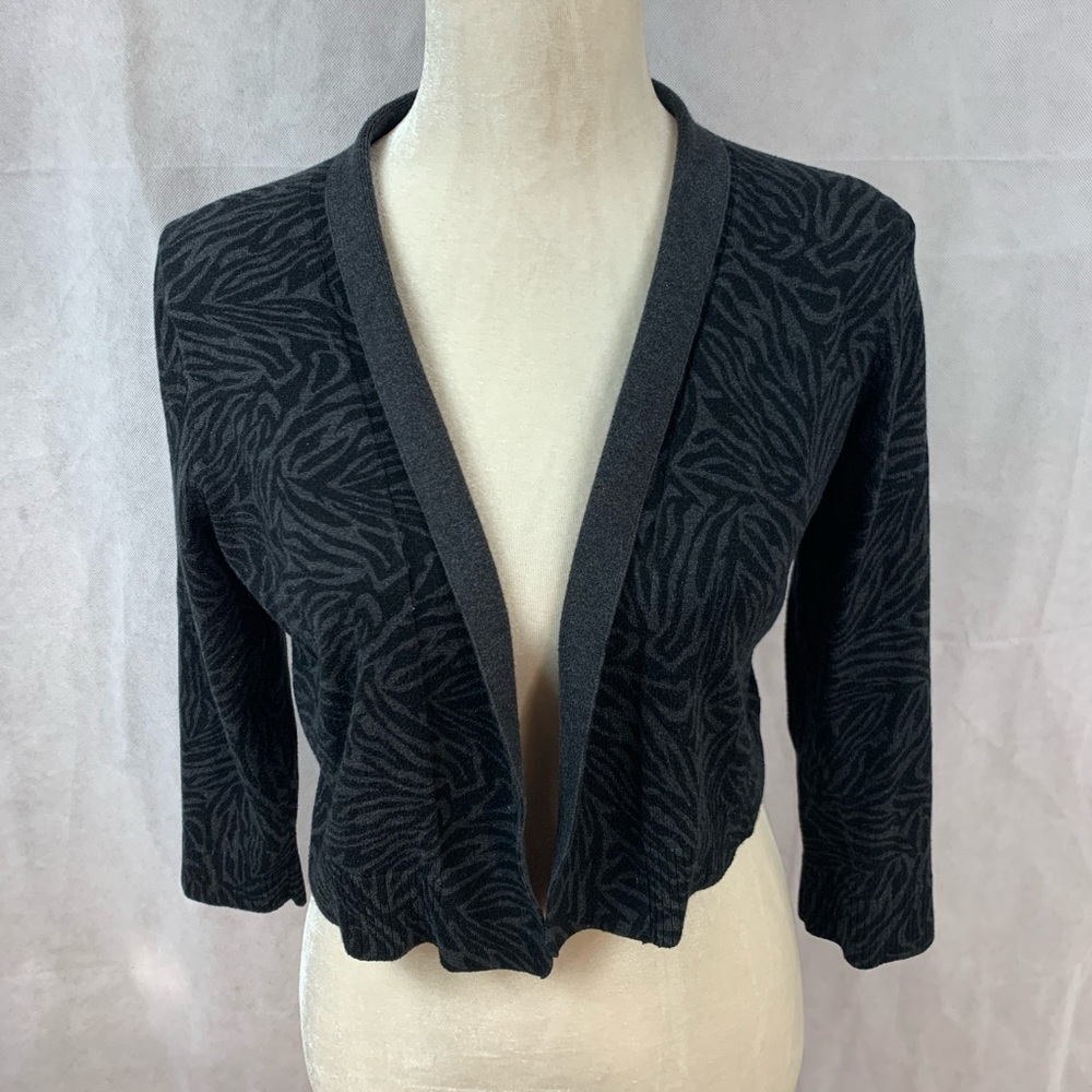 Calvin Klein zebra print shrug